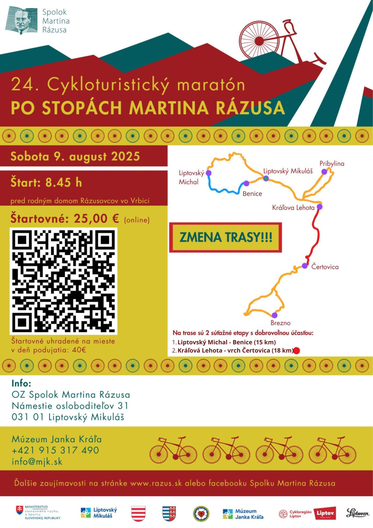 Po stopách Martina Rázusa – úprava trasy